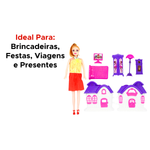 Kit Boneca Pop Com 8 Peças Casa E Mobília Casa Dos Sonhos Para Meninas Crianças Divertido Sortidos