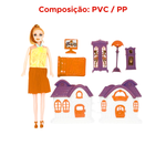 Kit Boneca Pop Com 8 Peças Casa E Mobília Casa Dos Sonhos Para Meninas Crianças Divertido Sortidos