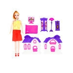Kit Boneca Pop Com 8 Peças Casa E Mobília Casa Dos Sonhos Para Meninas Crianças Divertido Sortidos