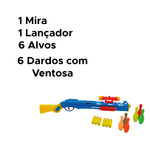 Kit Lançador De Dardo Com 14 Peças Brinquedo Atira Dardos Infantil Para Meninos E Meninas Presente