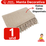 Manta Para Sofá E Cama 2,10 x 1,50 Protetora Cobertor Colcha Material 100% Algodão