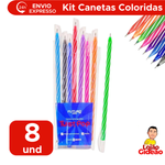 CANETA WOW O7MM COLORIDA KIT