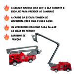 Kit Caminhão De Bombeiro De Brinquedo Kit Com 6 Peças Brigada Em Ação Infantil Para Meninos
