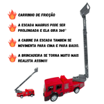 Kit Caminhão De Bombeiro De Brinquedo Kit Com 6 Peças Brigada Em Ação Infantil Para Meninos