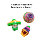Brinquedo Super Gira Peão Com Lançador Brinquedo Infantil Para Meninos E Meninas Sortido