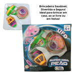 Brinquedo Super Gira Peão Com Lançador Brinquedo Infantil Para Meninos E Meninas Sortido