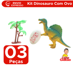 Kit Com 3 Peças Dinossauros Infantil Para Crianças Lembrancinhas Festas Temáticas