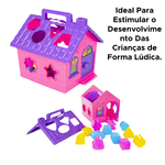 Kit Com 13 Peças Casinha Didática Com Blocos Brinquedo Infantil