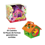 Kit Com 13 Peças Casinha Didática Com Blocos Brinquedo Infantil