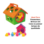 Kit Com 13 Peças Casinha Didática Com Blocos Brinquedo Infantil
