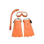 Kit De Mergulho Infantil Com Mascara Snorkel E Pe De Pato 4 Peças Praia Verão Piscina