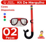 Kit De Mergulho Infantil Com 2 Peças Máscara E Snorkel Praia Verão Piscina