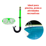 Kit De Mergulho Infantil Com 2 Peças Máscara E Snorkel Praia Verão Piscina