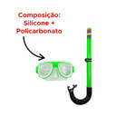 Kit De Mergulho Infantil Com 2 Peças Máscara E Snorkel Praia Verão Piscina