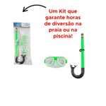 Kit De Mergulho Infantil Com 2 Peças Máscara E Snorkel Praia Verão Piscina