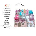 Kit Com 15 Peças Castelinho Encantado Com Acessórios Princesa Brinquedo Para Menina