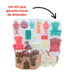 Kit Com 15 Peças Castelinho Encantado Com Acessórios Princesa Brinquedo Para Menina