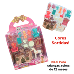 Kit Com 15 Peças Castelinho Encantado Com Acessórios Princesa Brinquedo Para Menina