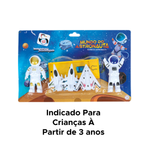 Kit Com 5 Peças Brinquedo Boneco Astronauta Para Crianças Festa Lembrancinha