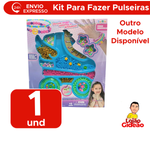 Kit Infantil Para Fazer Acessórios Pulseira Estilosa Miçangas Maleta Infantil Para Meninas Beleza
