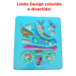 Kit Infantil Para Fazer Acessórios Pulseira Estilosa Miçangas Maleta Infantil Para Meninas Beleza