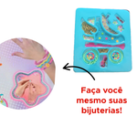 Kit Infantil Para Fazer Acessórios Pulseira Estilosa Miçangas Maleta Infantil Para Meninas Beleza