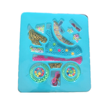 Kit Infantil Para Fazer Acessórios Pulseira Estilosa Miçangas Maleta Infantil Para Meninas Beleza