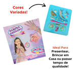Kit Infantil Para Fazer Acessórios Pulseira Estilosa Miçangas Maleta Infantil Para Meninas Beleza
