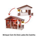 Casinha De Brinquedo Faroeste Kit Casa Com Cavalo E Acessórios Para Menino E Menina