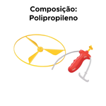 Brinquedo Giro Fly Lançador Giro Hélice Helicóptero Lembrancinha Para Festa Brinquedos Voador