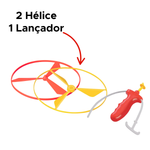 Brinquedo Giro Fly Lançador Giro Hélice Helicóptero Lembrancinha Para Festa Brinquedos Voador