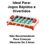 Mini Pebolim Jogo De Mesa Mini Totó Infantil Com 4 Bolas Plástico Colorido Para Criança