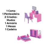 Quartinho Da Judy Com Acessorio Kit Quarto Completo Para Meninas Brinquedo Infantil