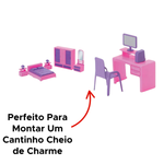 Quartinho Da Judy Com Acessorio Kit Quarto Completo Para Meninas Brinquedo Infantil