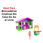 Kit Sorveteria Completa Com Móveis E Acessórios Brinquedo Com Boneca Judy Para Meninas