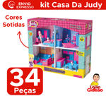 Kit Casinha Completa Home Com Móveis E Acessórios Brinquedo Com Boneca Judy Para Meninas