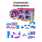 Kit Casinha Completa Home Com Móveis E Acessórios Brinquedo Com Boneca Judy Para Meninas
