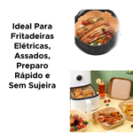 Kit Forma Com 50 /100/150 /200 Papel Antiaderente Quadrado Fritadeira Elétrica 20cm x 4,5cm