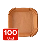 Kit Forma Com 50 /100/150 /200 Papel Antiaderente Quadrado Fritadeira Elétrica 20cm x 4,5cm