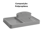 Escorredor De Louça Para Prato Porta Talheres Multiuso 2 em 1 De Plástico Para Cozinha