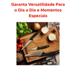 Kit De Facas E Tesoura Para Churrasco Cozinha Saladas Carnes Com 4 Peças Inox