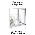 Tela Mosquiteiro Ajustável 150cm x180cm Anti Inseto Mosquito e Pernilongo Para Janelas