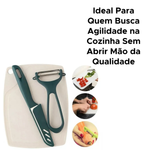 kit Churrasco Com 3 Peças Utensílios Para Cozinha Plástico E Aço Inox