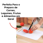 Tabua de Corte Grande Carne Churrasco Cozinha Branca Higienica Multiuso