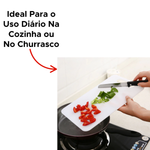 Tabua de Corte Grande Carne Churrasco Cozinha Branca Higienica Multiuso