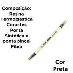 Marcador Artístico Dual Brush Evoke Caneta Marcadora Ponta Dupla Preta