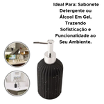 Dispenser Sabonete Porta Sabonete Líquido 400 ml Vidro E Plástico Para Banheiro