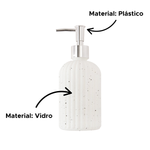 Dispenser Sabonete Porta Sabonete Líquido 400 ml Vidro E Plástico Para Banheiro