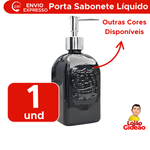 Porta Sabonete Líquido Liso Dispenser Álcool Gel Vidro 400ML Para Banheiro Cozinha Lavabo