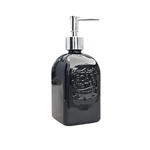 Porta Sabonete Líquido Liso Dispenser Álcool Gel Vidro 400ML Para Banheiro Cozinha Lavabo